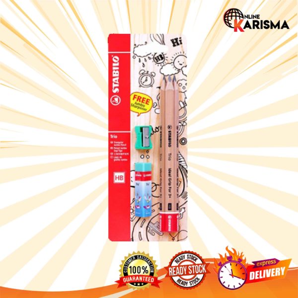 Swans Jumbo | Triangular Pencil Set | Stabilo| Long Pencil | Onlinekarisma